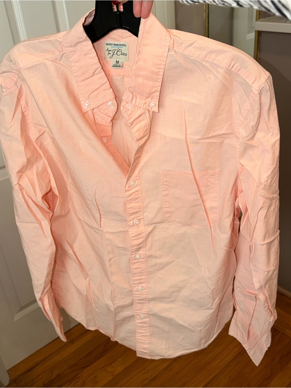 J. Crew Men’s‎ Light Peach Slim Secret Wash Lightweight Button-Down Shirt #461